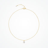Single round pearl pendant necklace (gold) - Liberty in Love