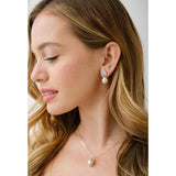 Single teardrop pearl pendant necklace (silver) - Liberty in Love