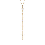 Siren mixed pearl Y necklace (gold)