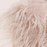Smoked blush ostrich feather cape - Liberty in Love