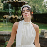 Sonali clay floral headband (gold)