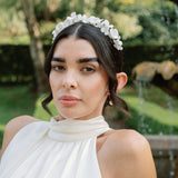 Sonali clay floral headband (gold)