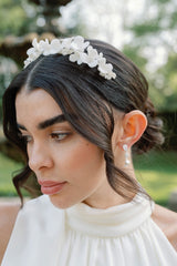 Sonali clay floral headband (gold)