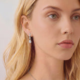 Stanford marquise and pear zirconia drop earrings (silver)