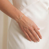 Templeton baguette zirconia tennis bracelet (gold)
