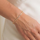 Templeton baguette zirconia tennis bracelet (gold)