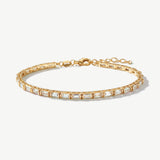 Templeton baguette zirconia tennis bracelet (gold)