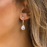Tetbury crystal teardrop earrings (silver) - Liberty in Love
