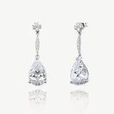 Tetbury crystal teardrop earrings (silver) - Liberty in Love