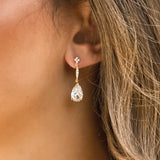 Tetbury crystal teardrop earrings (gold) - Liberty in Love