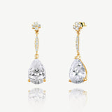 Tetbury crystal teardrop earrings (gold) - Liberty in Love
