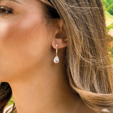 Tetbury crystal teardrop earrings (gold) - Liberty in Love