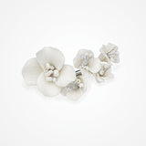 Tigerlily ceramic floral clip (silver) - Liberty in Love