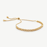Tivoli crystal tennis toggle bracelet (gold) - Liberty in Love