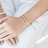 Tivoli crystal tennis toggle bracelet (gold) - Liberty in Love