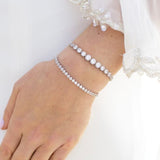 Tivoli crystal tennis toggle bracelet (silver) - Liberty in Love