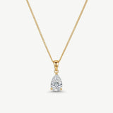 Vanderbilt pear zirconia pendant necklace (silver) - Liberty in Love
