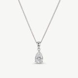 Vanderbilt pear zirconia pendant necklace (silver)