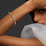 Venus pearl line bracelet (silver)