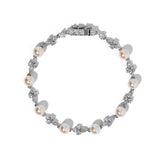 Venus pearl line bracelet (silver)