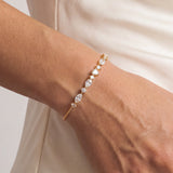 Versailles pear and marquise zirconia bracelet (gold)