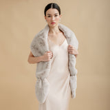 Vintage faux fur wrap (mist grey) - Liberty in Love