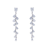 Willow crystal trailing vine earrings