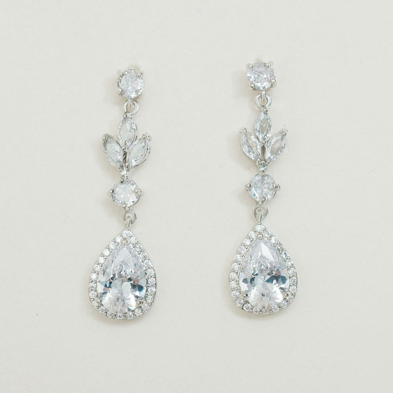 Wrenley crystal floral drop earrings - Liberty in Love