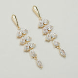 Zuri crystal drop earrings (gold)