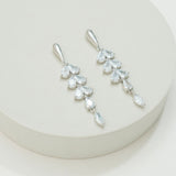 Zuri crystal drop earrings (silver)
