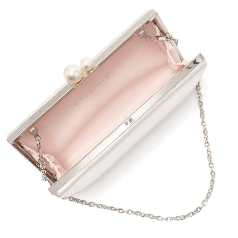Beau pearl clasp satin bridal clutch bag - Liberty in Love