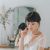 Harper pearl choker necklace (silver)