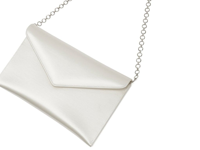 Hattie ivory satin envelope bridal clutch bag - Liberty in Love