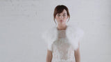 Powder blue feather bridal bolero