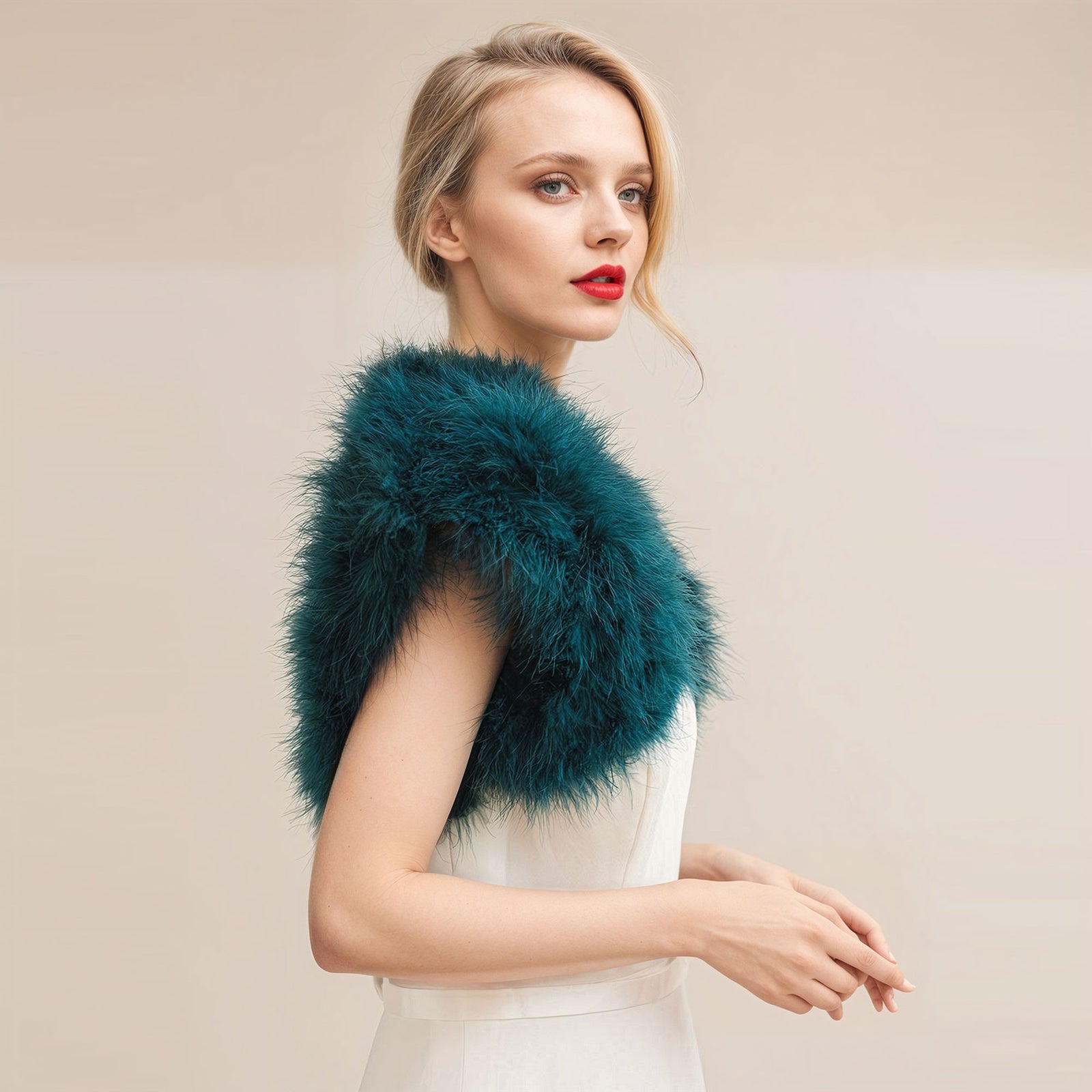 Feather shrug bolero sale