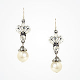 Pearl and crystal linear drop earrings - Liberty in Love