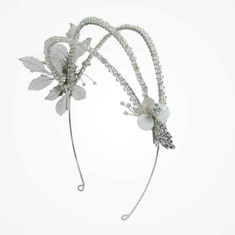 Edina mother-of-pearl triple-band bridal headband - Liberty in Love