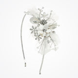 Matilda mother-of-pearl and tulle side headpiece - Liberty in Love