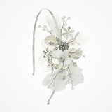 Matilda mother-of-pearl and tulle side headpiece - Liberty in Love