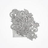 Swarovski crystal flower and leaf bridal comb - Liberty in Love