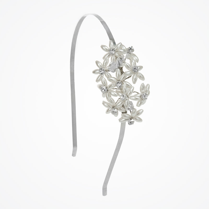 Simple pearl flower bridal headpiece (UA11-21) - Liberty in Love