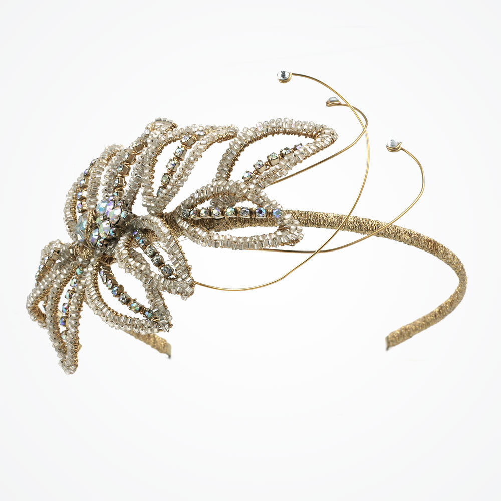 Fairytale beaded leaf headband