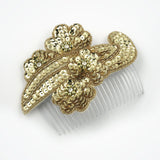 Gold sequined vintage bridal headpiece - Liberty in Love