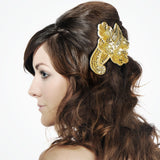 Gold sequined vintage bridal headpiece - Liberty in Love
