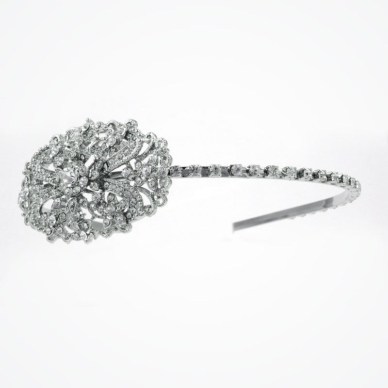 Crystal oval brooch bridal headband - Liberty in Love