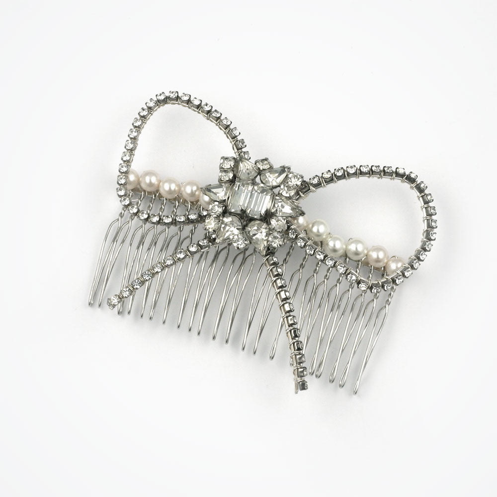 Vintage hollywood bow hair comb