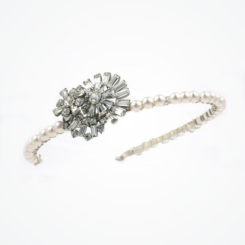 Vintage hollywood brooch pearl headband - Liberty in Love