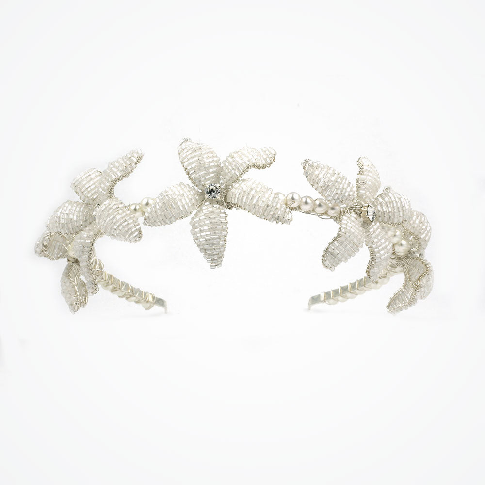 Wonderland beaded flower headband