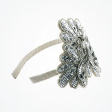 Silver sequined bridal headband - Liberty in Love