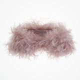 Blush pink ostrich feather bridal stole plus (size 16-18) - Liberty in Love